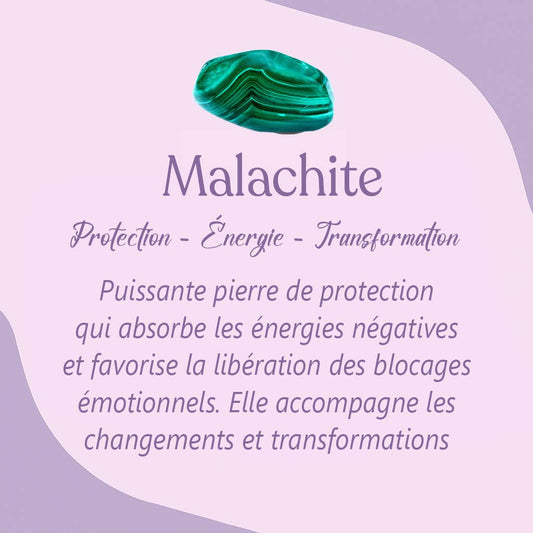 Bracelet Malachite - Aide au changement