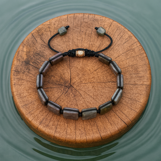 Bracelet Plaques Labradorite - Protection – Énergie – Intuition