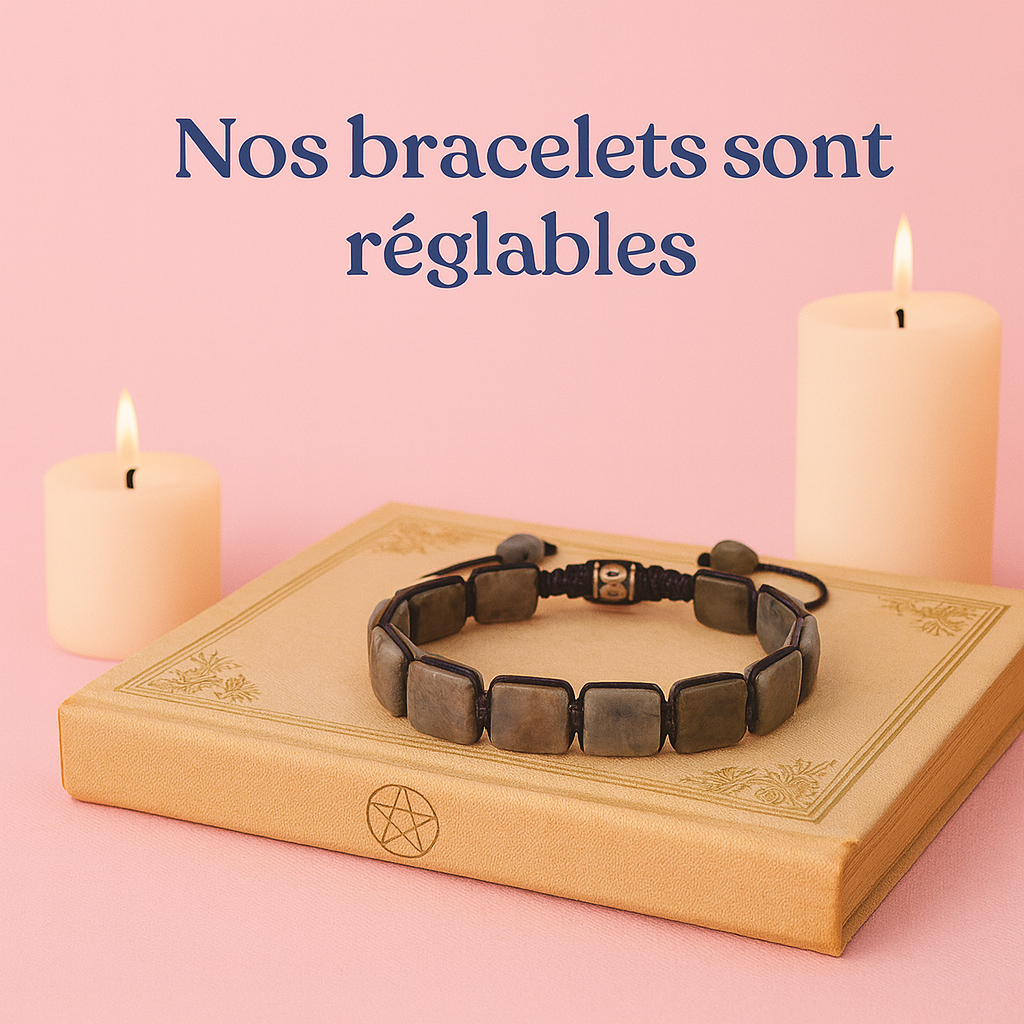 Bracelet Plaques Labradorite - Protection – Énergie – Intuition