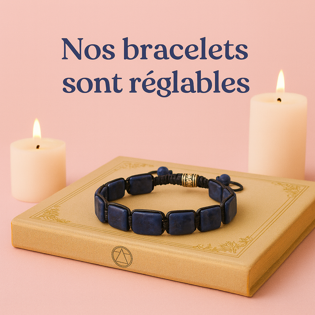Bracelet Plaques Lapis Lazuli - Anti Stress