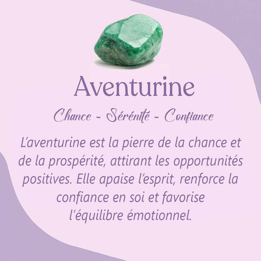 Bracelet Plaques Aventurine - Chance, Sérénité et Confiance