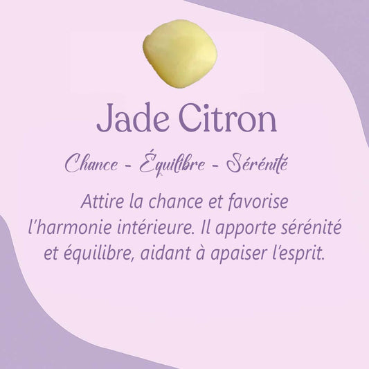Bracelet Jade Citron - Joie, Vitalité et Confiance