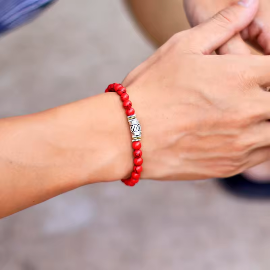 Bracelet Chakra Jaspe Rouge - Dynamisme et Confiance