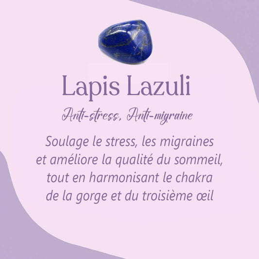 Bracelet Plaques Lapis Lazuli - Anti Stress