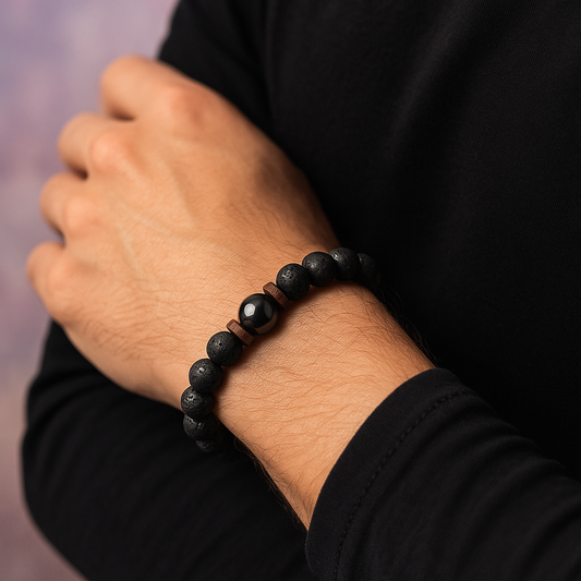 Bracelet en Pierres Volcaniques - Force Intérieure