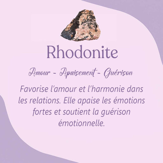 Bracelet Rhodonite - Amour et Bienveillance
