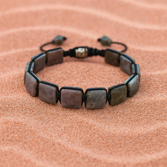 Bracelet Plaques Labradorite - Protection – Énergie – Intuition