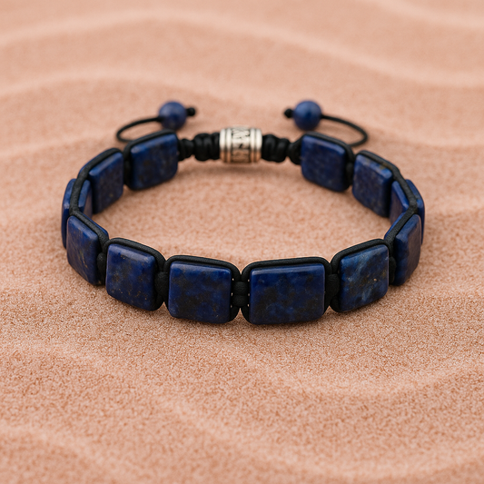 Bracelet Plaques Lapis Lazuli - Anti Stress