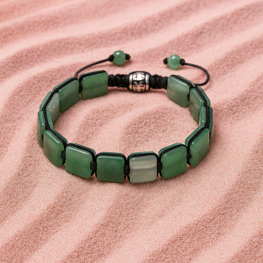 Bracelet Plaques Aventurine - Chance, Sérénité et Confiance