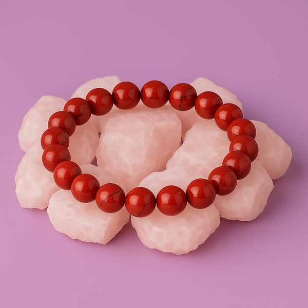 Bracelet Jaspe Rouge - Confiance en soi et Stabilité